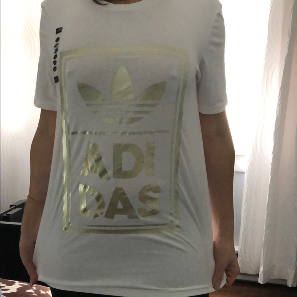 White adidas t shirt brand new
